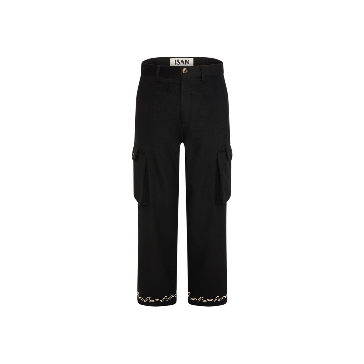 Black Wool & Cashmere Pants