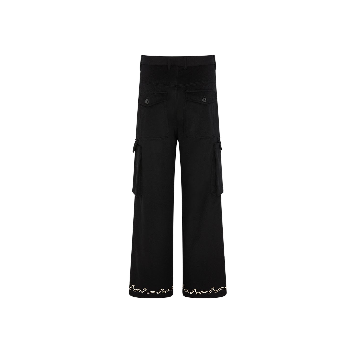 Black Wool & Cashmere Pants