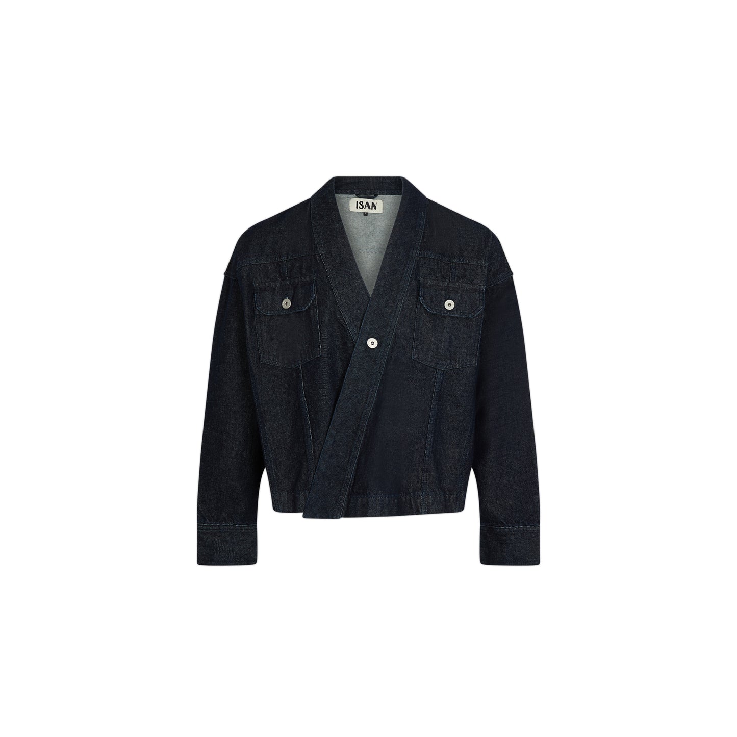 Denim Kimono with Leather Back Belt