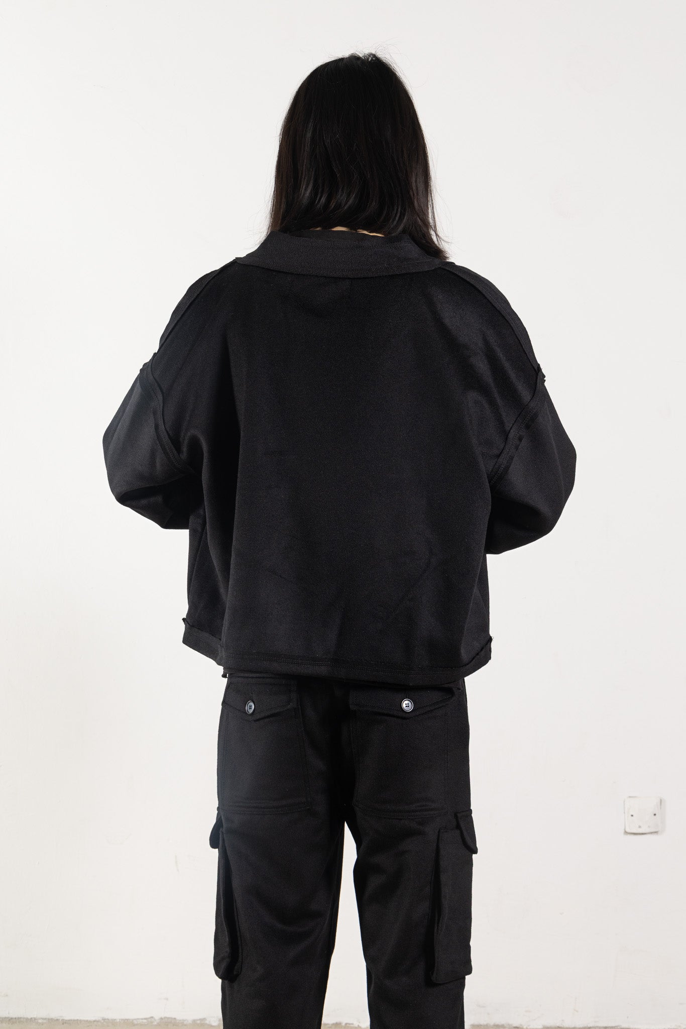 Black Wool & Cashmere Pants