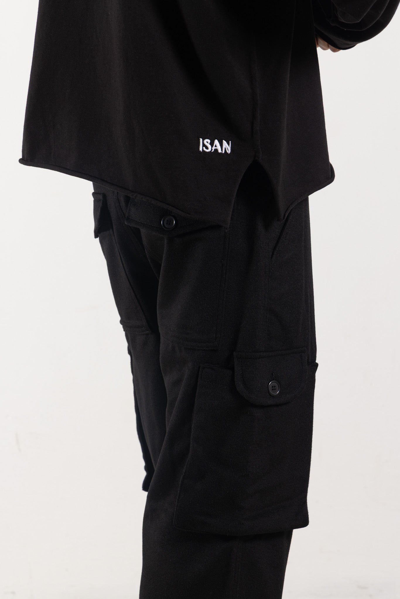 Black Wool & Cashmere Pants
